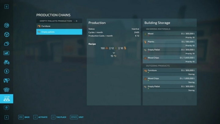 fs22-mods, Empty Pallets Production v1.0.3.0