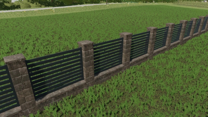 Image: Rustic Brick And Metal Fence v1.0.0.1 3