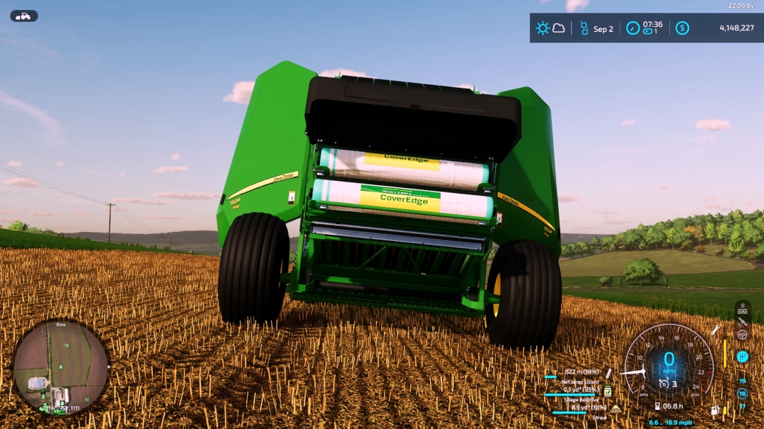 John Deere 560M with Net Wrap Addon v1.0.0.0