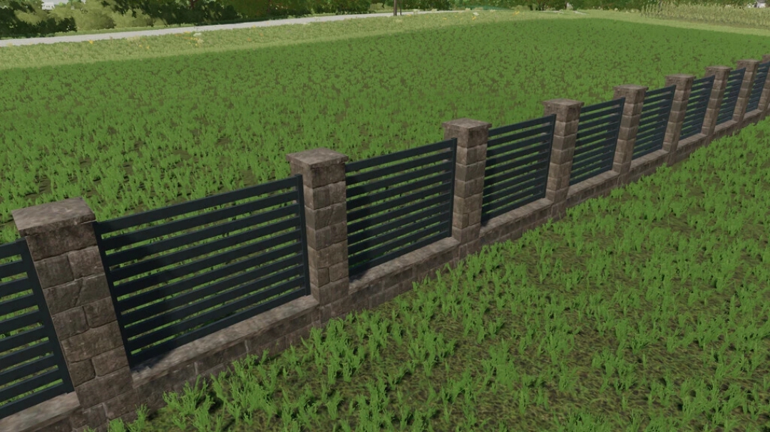 Rustic Brick And Metal Fence v1.0.0.1