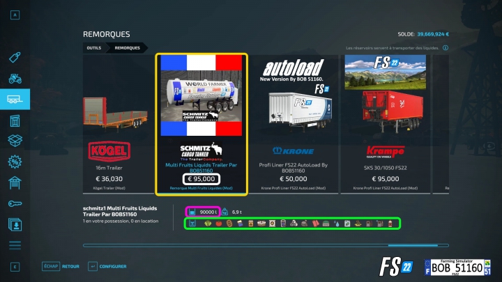 Image: FS22 Multy Fruits Liquids Trailer FS22 By BOB51160 v1.0.0.0 7