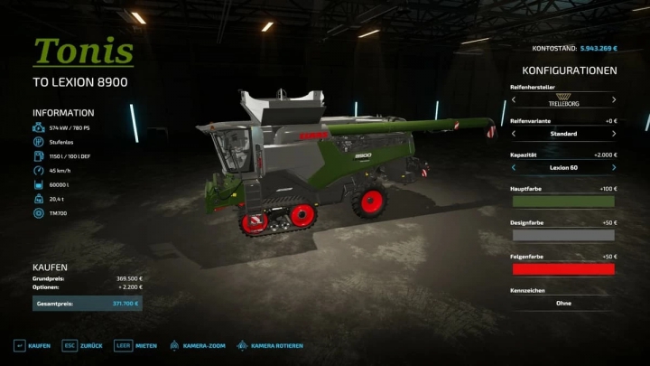 Image: Claas Lexion 8900 v1.2.0.0 2