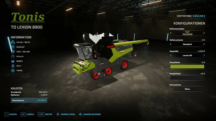 Image: Claas Lexion 8900 v1.2.0.0 3