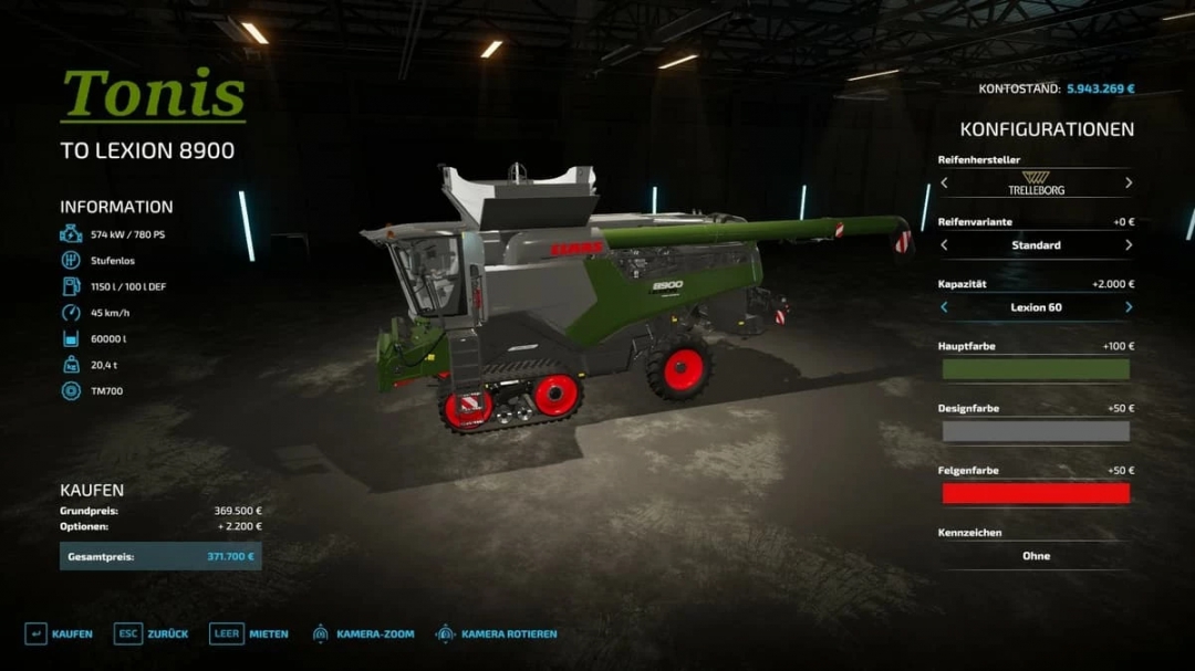 Claas Lexion 8900 v1.2.0.0