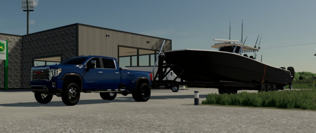 FS22_Freeman boat with trailer : fs19 Converted