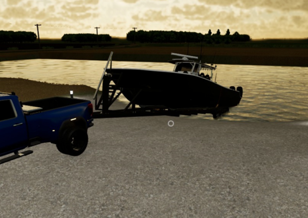 FS22_Freeman boat with trailer : fs19 Converted