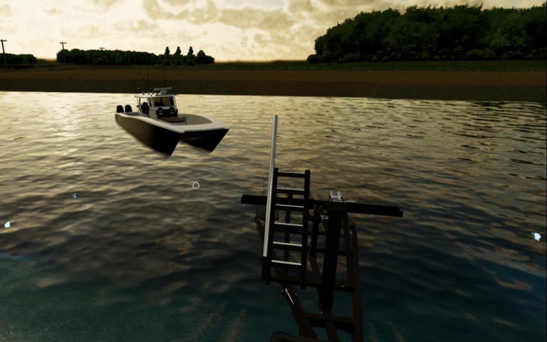 FS22_Freeman boat with trailer : fs19 Converted