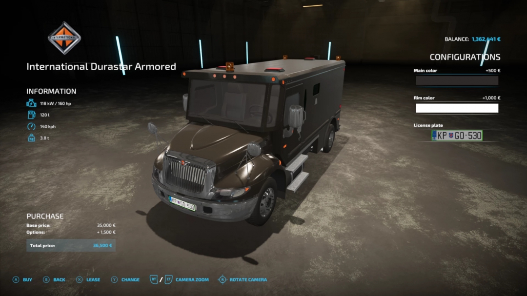 International Durastar Armored Truck & Money Bag v1.0.0.0