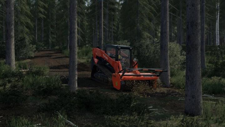 fs22-mods,  Skid-Steer Forestry Mulcher v1.0.0.0