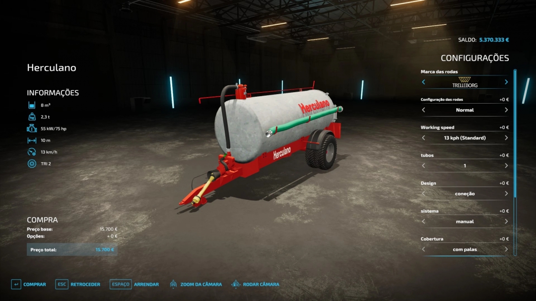 FS22 Cisterna Herculano 8000l v1.1.0.0