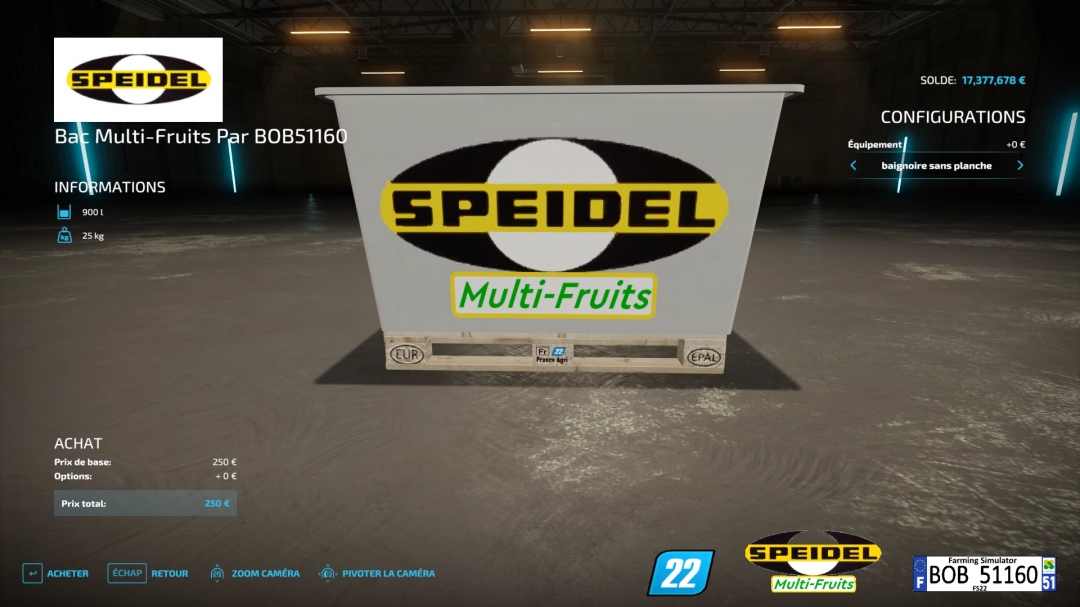 FS22 Bac Multi Fruits By BOB51160 v1.0.0.0