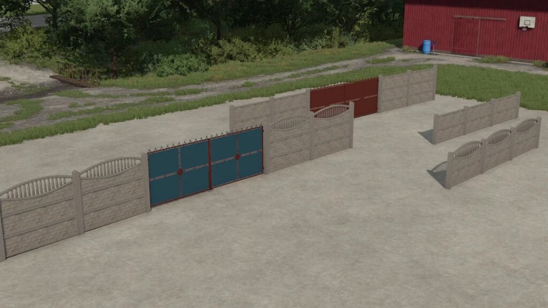 Concrete Fence With Gates v1.0.0.0