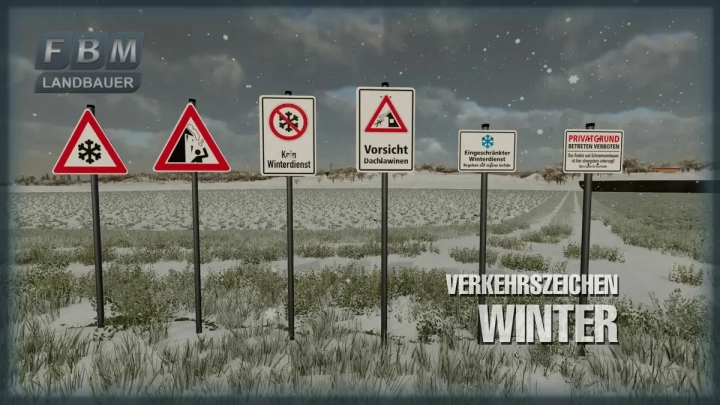 fs22-mods, Traffic Signs Winter v1.0.0.0