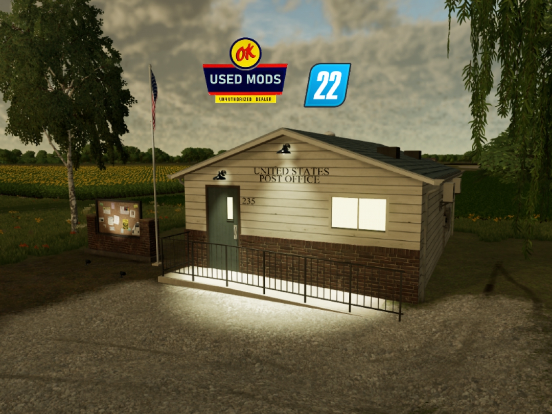 Placeable Post Office –  FS22 - Official OK Used Mods Conversion By OKUSEDMODS