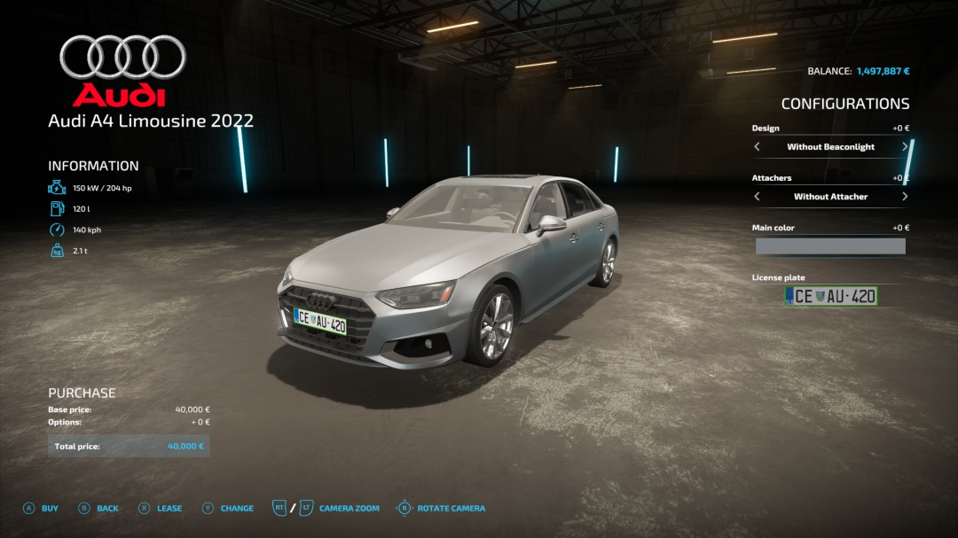 AUDI A4 LIMOUSINE 2022 V1.0.0.0