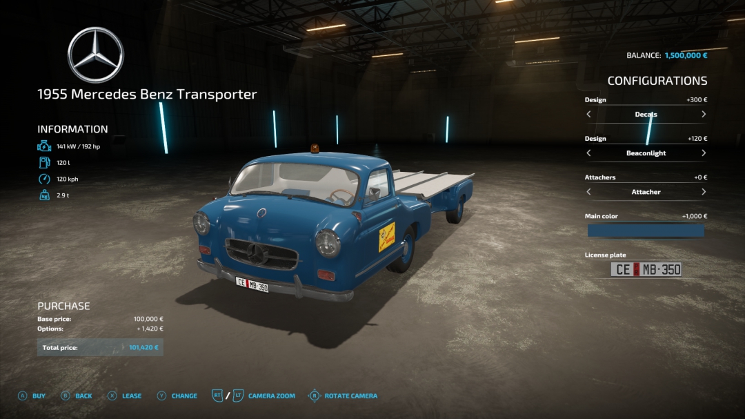 1955 Mercedes Benz Transporter v1.0.0.0