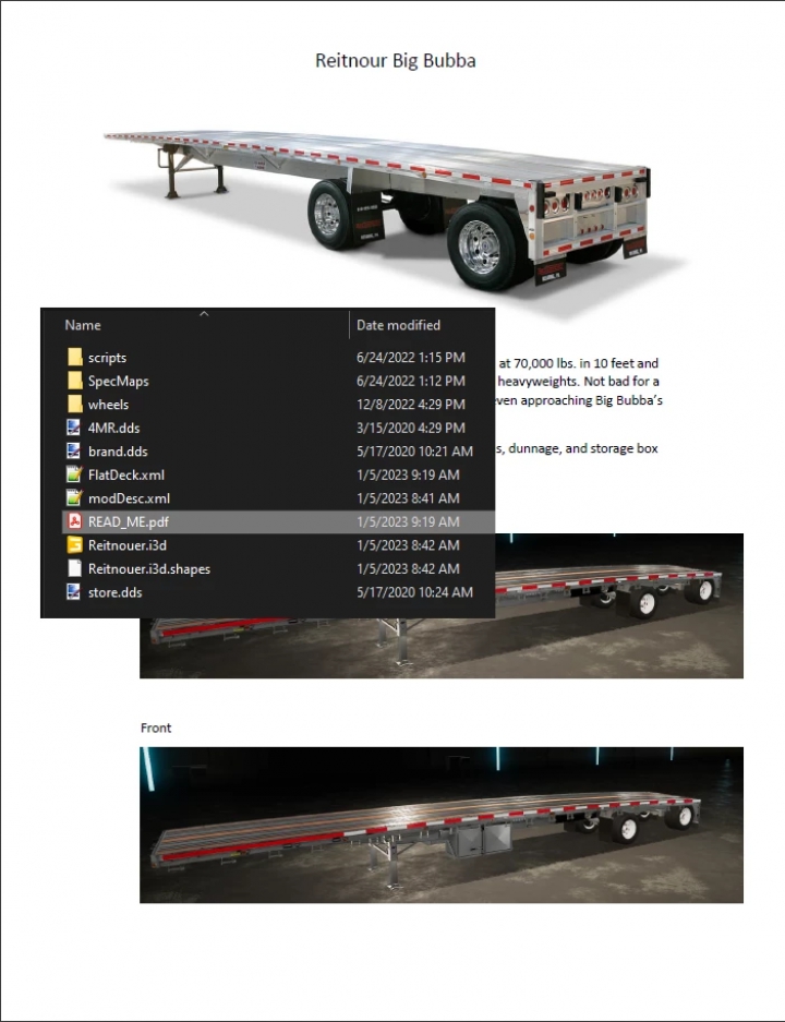 Image: Reitnour Big Bubba Flatbed v1.1.0.1 6