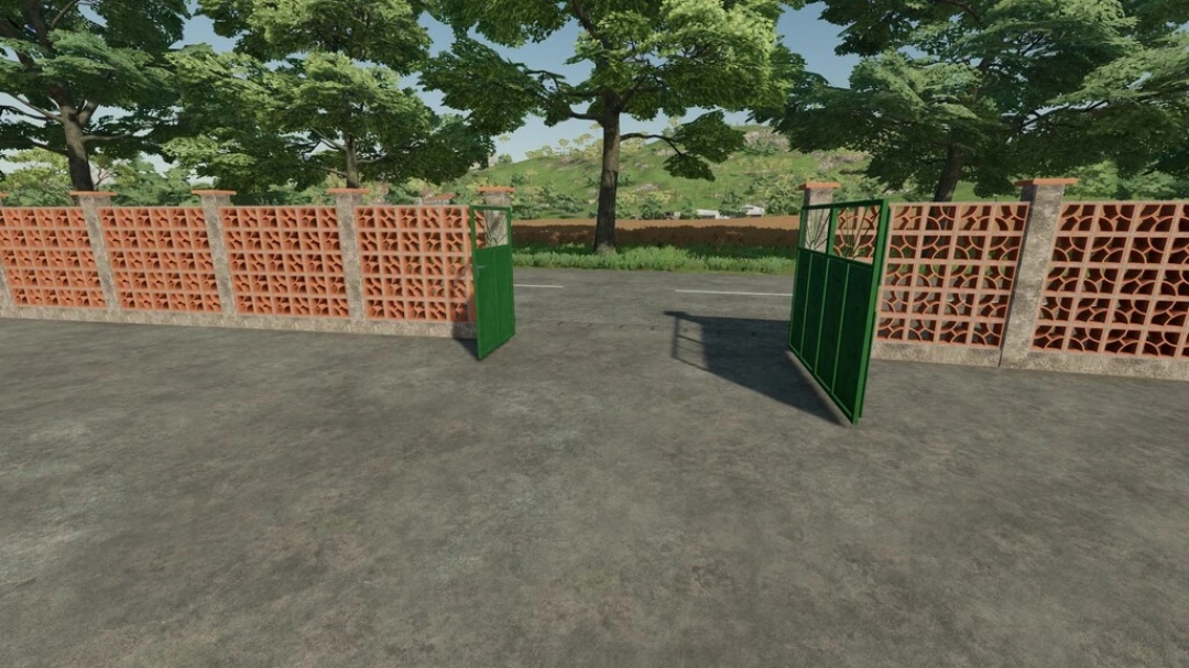 Brick Fence And Metal Gate v1.0.0.0