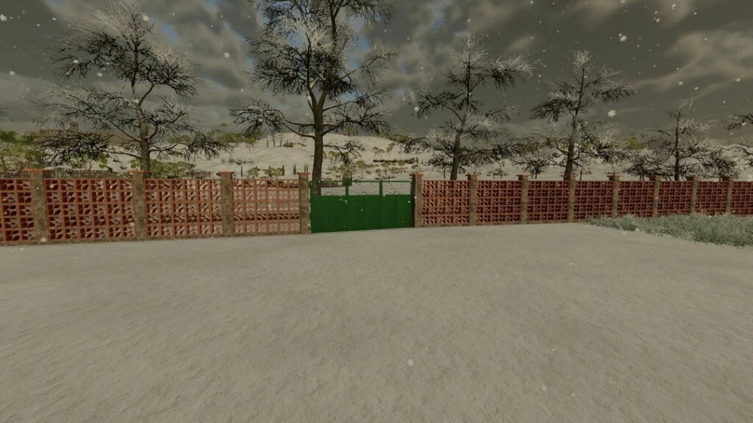 Brick Fence And Metal Gate v1.0.0.0