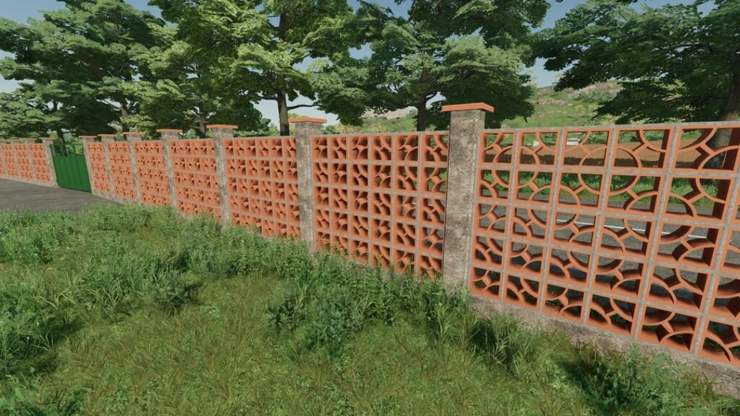 Brick Fence And Metal Gate v1.0.0.0