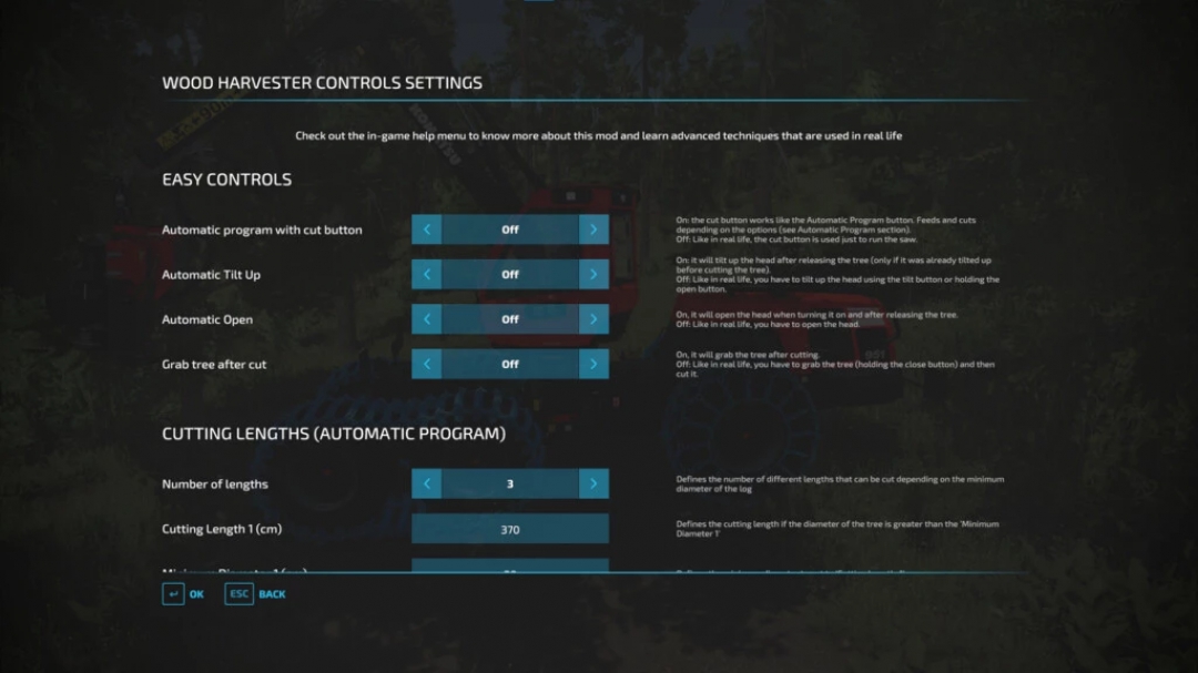 Wood Harvester Controls v1.2.0.0