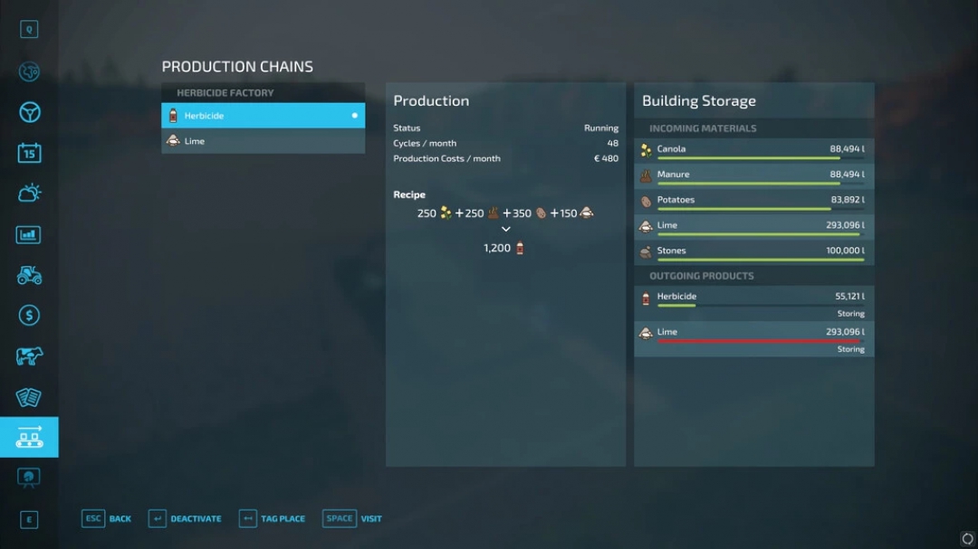 Herbicide Production v1.0.0.0