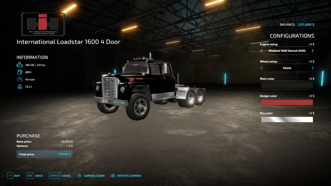 International Loadstar 4 Door Semi Truck