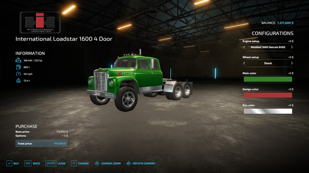 International Loadstar 4 Door Semi Truck