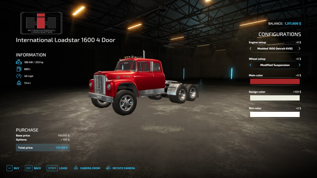 International Loadstar 4 Door Semi Truck