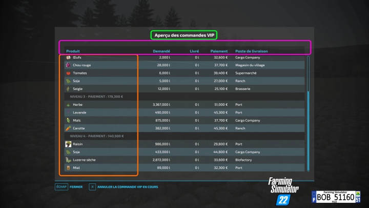 Image: FS22 VIPOrderManager By BOB51160 v1.0.0.0 1