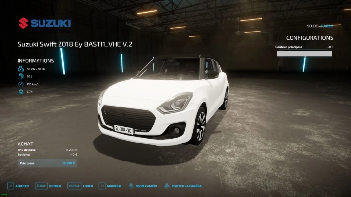 Image: Suzuki Swift 2018 3rd Generation v2.0.0.0 2