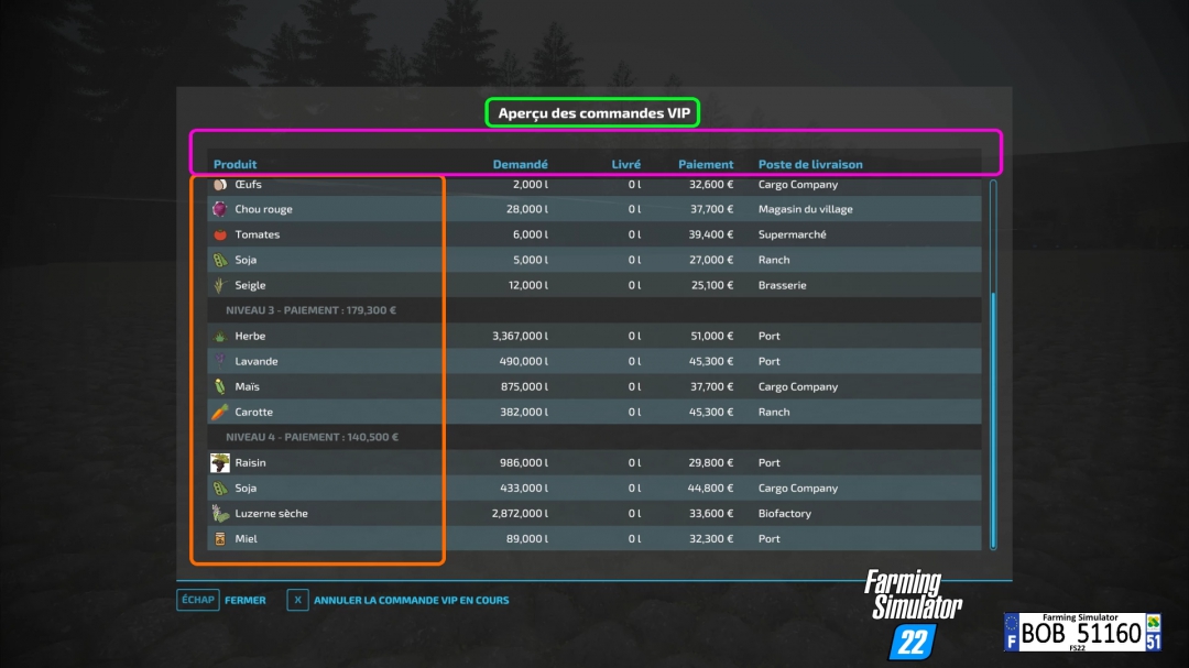 FS22 VIPOrderManager By BOB51160 v1.0.0.0