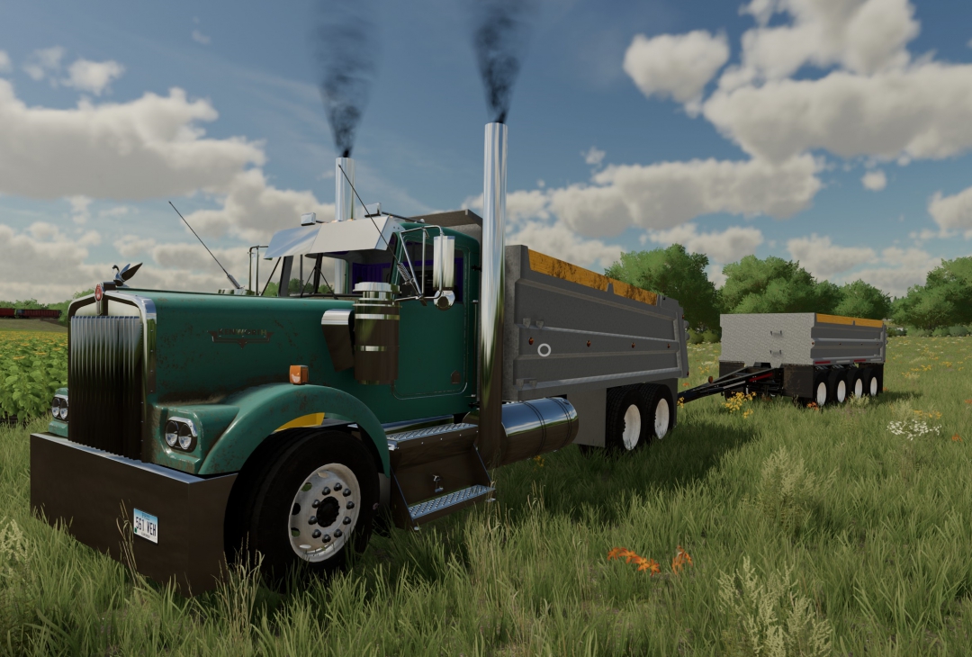 FS22 w900 dump with puptrailer