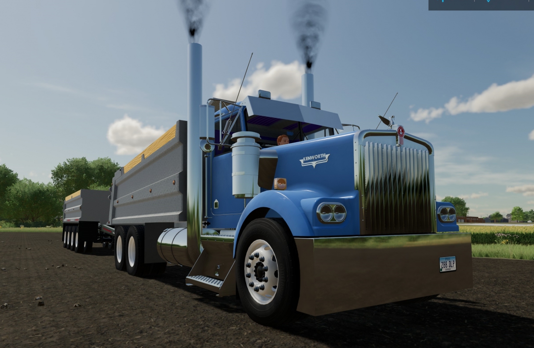 FS22 w900 dump with puptrailer