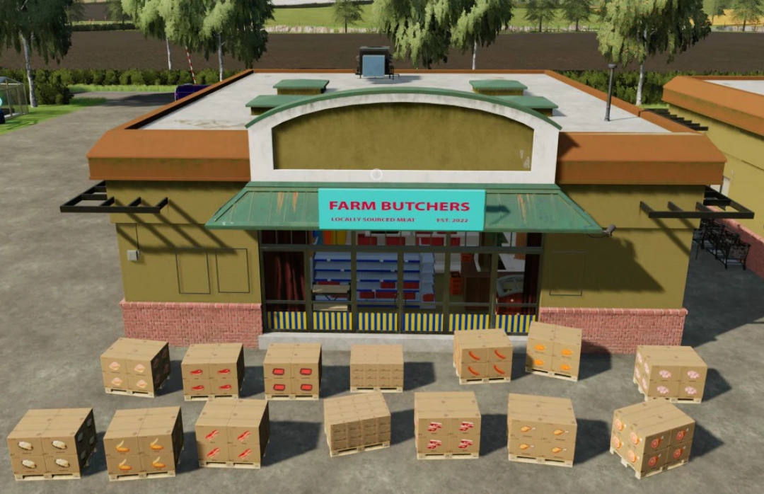 FS22 BUTCHER Market Sell Point v1.0