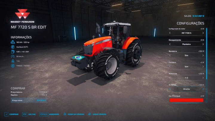 fs22-mods,  Massey Ferguson 7720S BR Edit v1.0.0.0