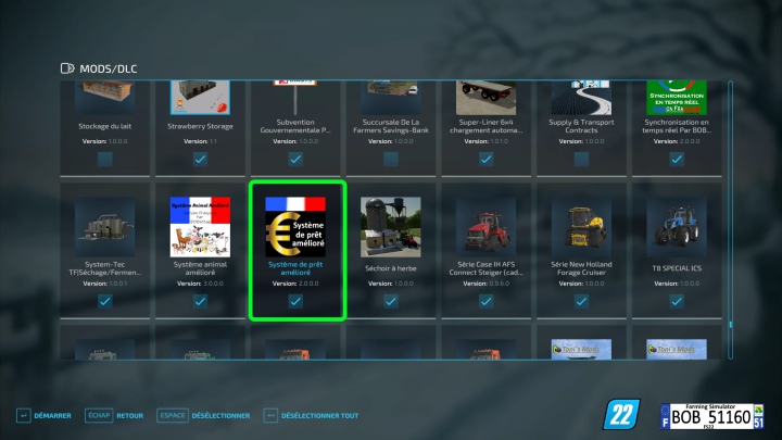 fs22-mods, FS22 Enhanced Loan System By BOB51160 v1.0.0.0