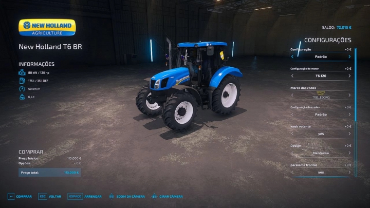 Image: New Holland T6 BR Edited v1.0.0.0