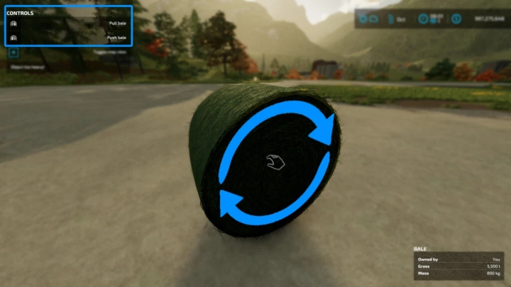 fs22-mods,  Push Round Bales v1.1.0.0