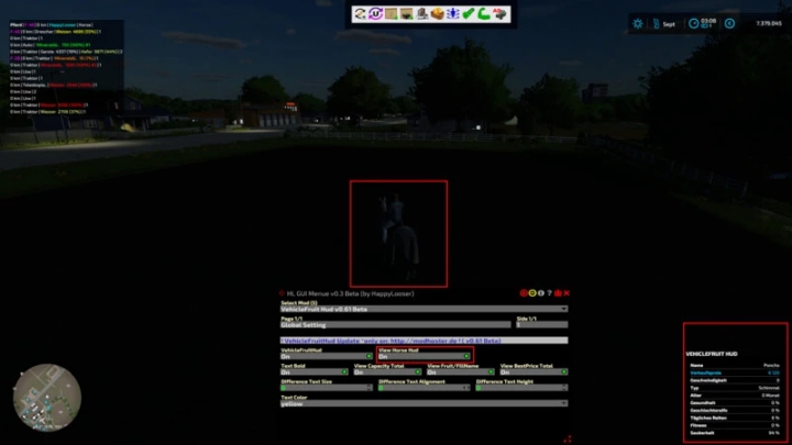 fs22-mods,  VehicleFruit Hud v0.66 Beta