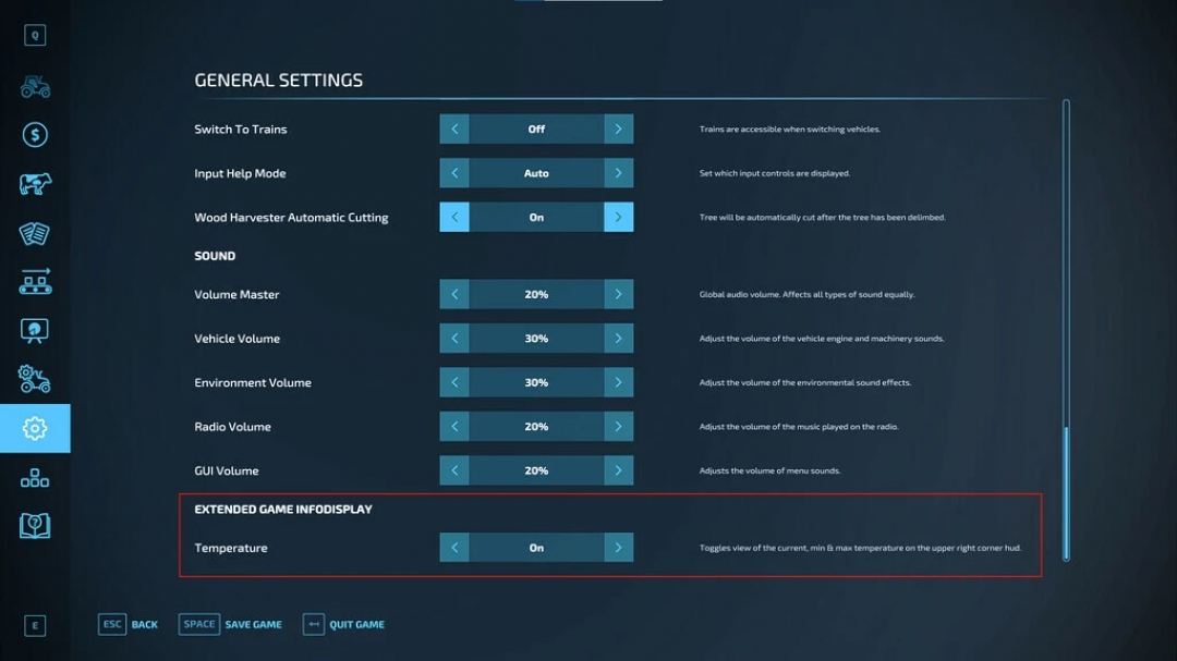 Extended Game Infodisplay v1.1.0.0