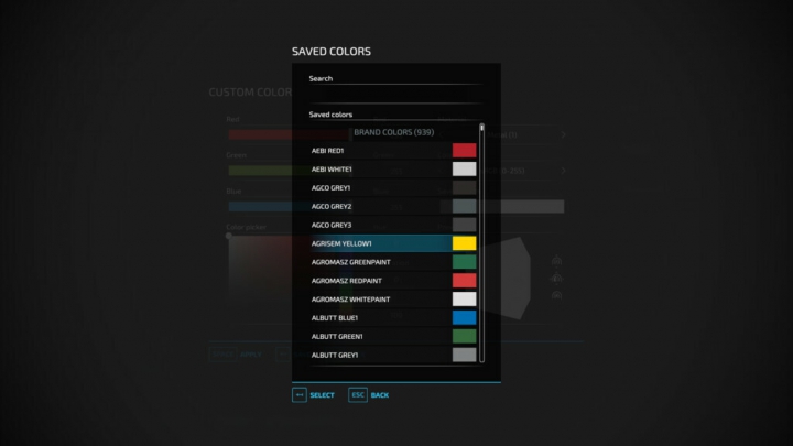 fs22-mods, Colour confogurator v1.4.0.0