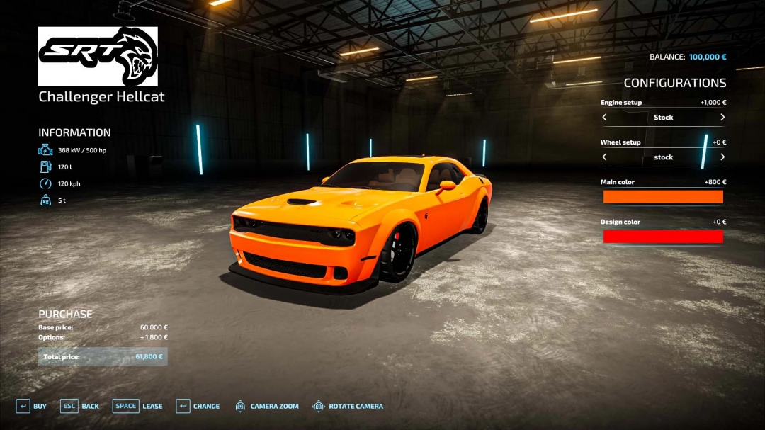 Dodge Challenger Hellcat v1.0.0.0