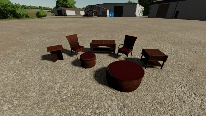 Image: FS22 Wicker Patio Set v1.0.0.0 3