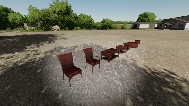 Image: FS22 Wicker Patio Set v1.0.0.0 0