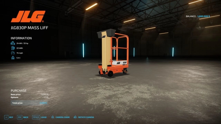 Image: JLG 830P Mass Lift v1.0.0.0 1