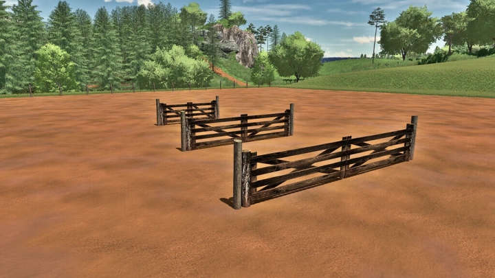 Image: Barbed Wire Fence And Wooden Gate v1.0.0.0