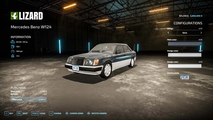 fs22-mods,  Mercedes-Benz W124 v1.1.0.0