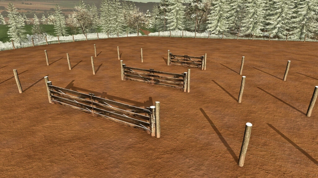 Barbed Wire Fence And Wooden Gate v1.0.0.0