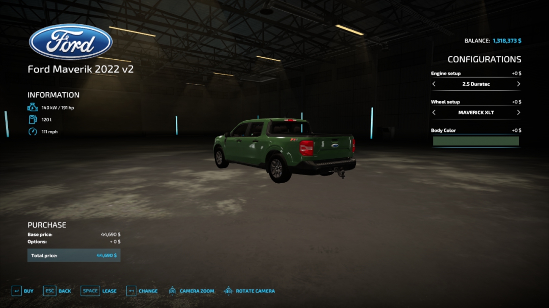 ford maverick pickup truck fs22 V2.1